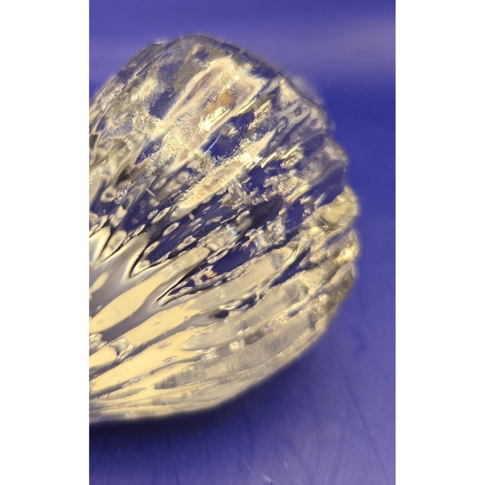 Handblown Seashell Glass The Style Of Murano. Bubbles, Swirls & Ribbing #22 - Picture 4 of 12